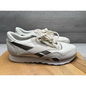 Reebok Classic Nylon Womens Gray Suede Lace Up Lifestyle Sneakers Shoes 8.5